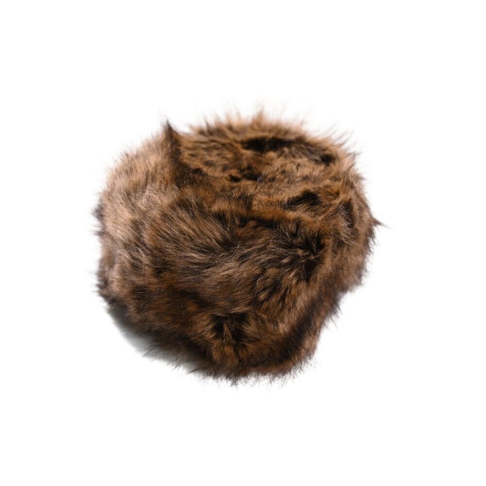 La Carrie Faux Fur Hat in Nature with Tips
